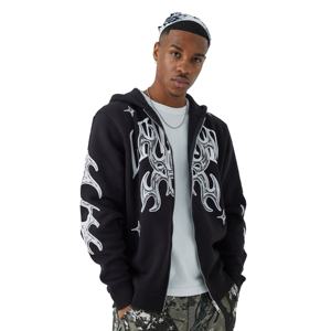 2025 Custom Designer Men's Streetwear Full Zipper Hoodie Oversized Fit Regular Length <b>Winter</b> Season Screen Printed 100% Cotton - Product Image 1