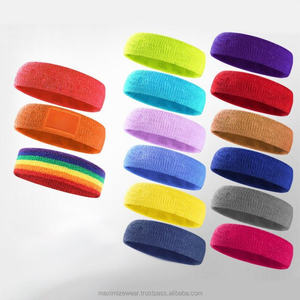 Biểu Tượng Tùy Chỉnh pritned Phòng Tập Thể Dục Tập Thể Dục Bóng Rổ Thêu Mồ Hôi Bông Khăn Tùy Chỉnh Chạy Sweatband Khăn Đàn Hồi Thể Thao Headband - Product Image 2