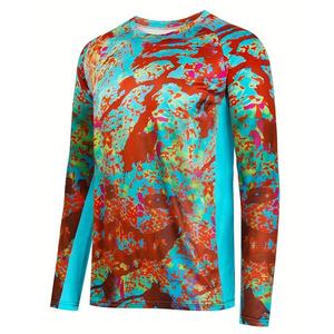 Camiseta Deportiva de Manga Larga con Protección Solar para Hombre, de Secado Rápido, Cuello Redondo, de Poliéster, para Correr y Pescar, Tejido de Punto - Product Image 6