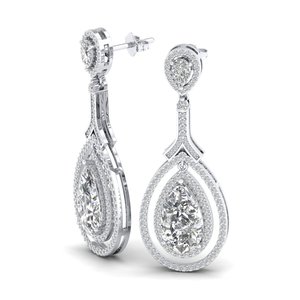 REYES - Pendientes de Moissanita con Forma de Gota de Agua, Diseño de Última Moda, en Oro Sólido de 14K, Regalo de Boda de Lujo, Joyería Fina para Mujer - Product Image 3
