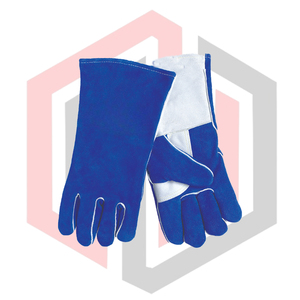 Guantes de Soldadura MIG de Cuero Resistentes, con Puño Tejido, Antiestáticos, Antivibración, 16 Pulgadas de Largo, 7 oz de Grosor - Product Image 2