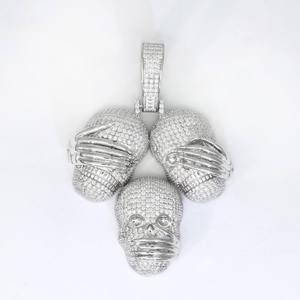 Collar con Colgante de Plata de Ley 925 con Incrustaciones de Moissanita VVS para Hombre, Colgante Personalizado con Letra Hip Hop en 3D, Colgantes y Dijes Únicos - Product Image 4