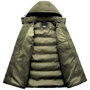 Chaqueta Larga Acolchada para Hombre, Abrigo de Invierno Impermeable, Parka de Esquí Gruesa y Aislada, con Capucha Desmontable, Cortavientos y Cálida para la Nieve - Product Image 3