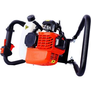 V-type 52CC 2 Stroke Gas Post lubang penggali satu pria Auger untuk mesin EPA tanaman tanah menggali pagar merah - Product Image 6