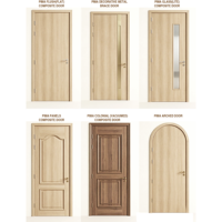 Porte intérieure en composite PVC WPC imperméable Pima, finition moderne, écologique, vente en gros, pour salle de bain, chambre, cuisine, hôtel, appartement