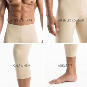 Leggings de compression pour hommes, longueur au-dessus du mollet, coupe ajustée, personnalisables, vente en gros, prix abordable, fabricant de produits, toucher doux, ajustement serré - Product Image 3