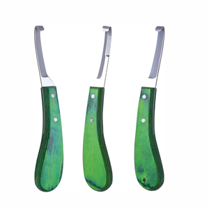 Cuchillo Profesional para Pezuñas, Cuchillo de Herrador de Acero Inoxidable de Primera Calidad con Mango de Madera Verde, Herramienta Afilada para Recortar Pezuñas de Caballos - Product Image 4