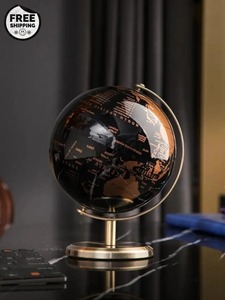 Globe terrestre de table design avec marquages géographiques clairs et support stable pour la décoration de bureau à domicile ou de salle d'étude - Product Image 3