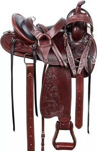 Équipement d'équitation de selle en cuir occidental de type anglais léger sur mesure avec cuirasse de têtière assortie - Product Image 5
