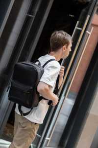 Wholesale Custom Genuine <b>Leather</b> <b>Backpack</b> Vintage Cowhide Laptop Bag <b>Men</b> Waterproof Business Travel Daypack LBK-0119 - Product Image 4