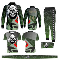 Paket Seragam Paintball Ringan Cepat Kering OEM Custom dengan Jersey, Celana, dan Perlengkapan Pelindung