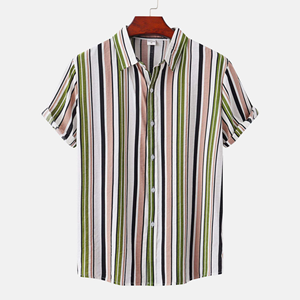 Chemise de plage hawaïenne à manches courtes pour homme, imprimée par sublimation, style vintage, 100 % polyester et coton, vêtements d'été pour homme - Product Image 2