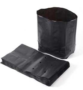 Sacs de culture en PE noir de 20 L avec trous de drainage, sacs de plantation respirants pour légumes et fleurs - Product Image 1