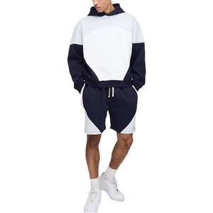 Conjunto Deportivo Informal para Hombre, Sudadera con Capucha y Pantalones Cortos, Unisex, con Logotipo Personalizado, de Algodón y Felpa, Transpirable, para Otoño, Gimnasio y Fitness - Product Image 1