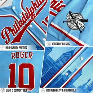 Maillot de baseball personnalisé – Nom d'équipe, numéro, logo personnalisés, maillot à boutons, uniforme d'équipe pour hommes, femmes, jeunes, tout-petits - Product Image 5