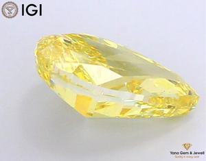 Chef-d'œuvre pour bague 5,00 CARAT Certifié IGI Couleur Jaune Vif Fantaisie Clarté VVS2 Coupe Poire Diamant de laboratoire cultivé en CVD - Product Image 4