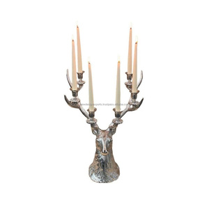 Premium 4-Light Silver Candelabra Centerpiece • Classical Tabletop Bowl Stand - Product Image 3