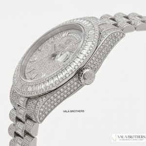 Reloj Rolax Diamond de 42 mm, Caja Redonda de Aleación de Acero Inoxidable, Pantalla Analógica, Reloj de Cuarzo de Lujo para Mujer con Cierre de Hebilla - Product Image 2