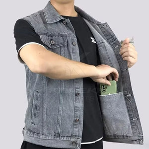 Chaleco Vaquero para Hombre, Acabado Premium, Informal, Transpirable, Ropa de Invierno, Corte Holgado 2026 - Product Image 3