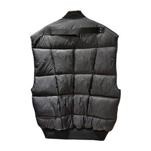 Zipper Rick <b>Puffer</b> <b>Jacket</b> Spliced Stand Collar Sleeveless Winter Breathable Eco-Friendly Cotton Liner High Street - Product Image 1