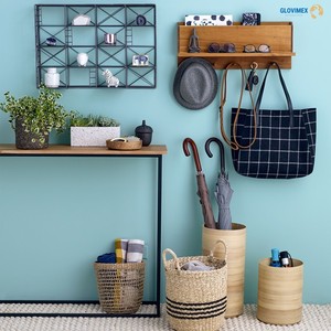 Panier de rangement rustique en jonc de mer Vietrustic, fait main, écologique, organisateur multifonctionnel pour le linge - Product Image 3