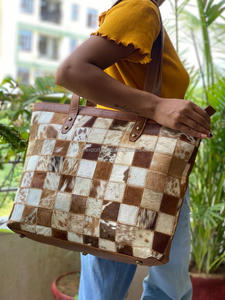 กระเป๋าสะพายไหล่สำหรับผู้หญิงกระเป๋าสะพายไหล่งานเย็บปะคุณภาพสูงทำจากหนังแท้มีสไตล์ใหม่ - Product Image 3