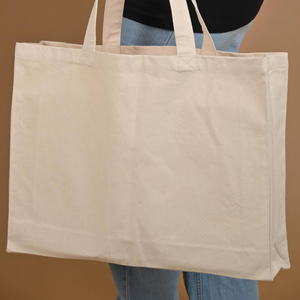 Sac fourre-tout pliable personnalisé PFIVE BAGS LLP, motif uni, en toile, avec poignée en coton, tissu imprimé en Inde – Vente chaude - Product Image 3