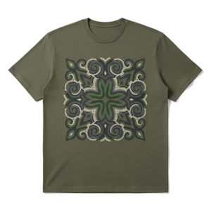 T-shirt tricoté décontracté pour homme 100 % coton, col rond, manches courtes, coupe classique, design uni, écologique, 240 grammes, personnalisable - Product Image 2
