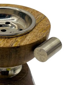Brûleur d'encens en bois fait main avec poignées et support en métal, diffuseur d'aromathérapie, décoration d'intérieur - Product Image 2