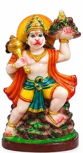 Escultura de Resina Colorida de Hanuman, Figura del Dios Mono, Estatua Hindú Tradicional para Decoración de Culto en Villas - Product Image 5