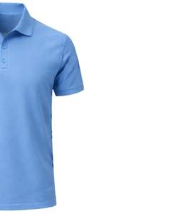 เสื้อโปโลผู้ชายสีฟ้าสกายบลูแบบสั่งทำพิเศษ ทรงคลาสสิก แขนสั้น สวมใส่สบายในฤดูร้อน รับทำโลโก้ตามสั่ง ผู้ผลิต OEM จำหน่ายส่ง - Product Image 4