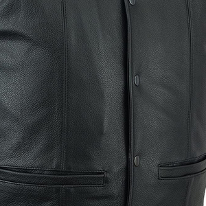 Chaleco de Motocicleta de Cuero para Hombre, Ropa de Club Personalizada con Construcción de Cuero Genuino de Primera Calidad - Product Image 6