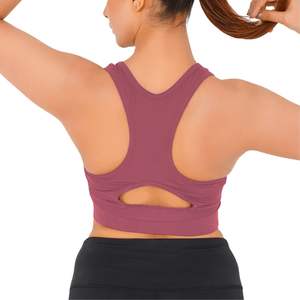 Soutien-gorge de sport personnalisé pour femme, maintien élevé, respirant, séchage rapide, pour entraînement, gym, yoga, vêtements de fitness, fabricant OEM ODM - Product Image 4