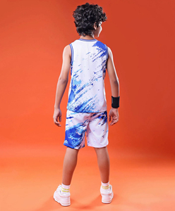 Tenue de basket-ball personnalisée par sublimation pour jeunes, vêtements d'équipe unisexes, ensemble maillot et short pour enfants, vêtements de sport pour garçons. - Product Image 2