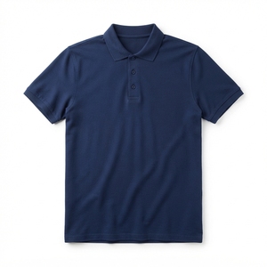 Fabricant de polos à manches courtes en coton respirant de couleur unie pour hommes, commande en gros - Product Image 2