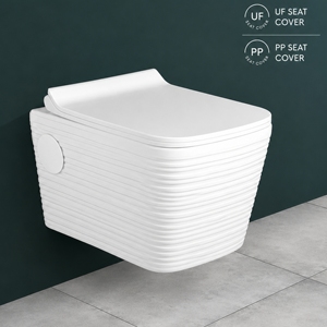 ITALIA-X WC suspendu carré en céramique monobloc avec réservoir encastré, siphon en P/S, chasse d'eau écologique 250 mm, design minimaliste - Product Image 3