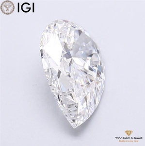 Magnifique bijou central de 2,50 carats avec diamant de laboratoire CVD certifié IGI, couleur D, clarté VVS1, taille poire - Product Image 3