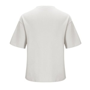 เสื้อยืดคอกลมแขนสั้นสีพื้นทรงโอเวอร์ไซส์สำหรับผู้ชาย ทรงปกติ ไหล่ตก ผ้าฝ้ายลำลอง เสื้อยืดพื้นฐาน ผ้าถัก - Product Image 6