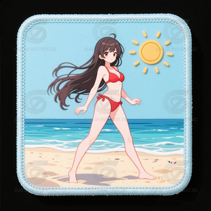 แผ่นยางรองยางสำหรับสาวอะนิเมะเซ็กซี่-ป้าย PVC แบบกำหนดเองสำหรับเสื้อผ้าเป้แจ็คเก็ตหมวกและคอสเพลย์-ตัวเลือกการออกแบบทรงกลมและสี่เหลี่ยม - Product Image 2
