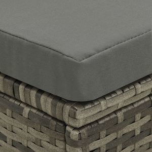 Conjunto de Sofás de Patio Impermeables Grandes de 4 Piezas en Ratán PE Gris para Jardín - Product Image 6