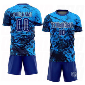 Maillots de football personnalisés de haute qualité avec tissu en polyester respirant, impression par sublimation, design entièrement personnalisé pour équipe - Product Image 1
