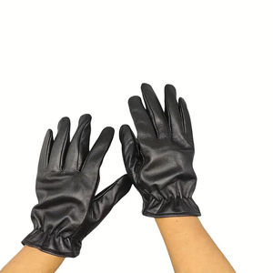 Gants courts en cuir véritable légers pour hommes, respirants et durables, pour le travail quotidien, les activités de plein air et la conduite - Product Image 6