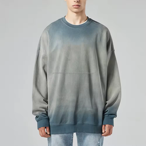 Pull personnalisé sweats à capuche pour hommes sweats col rond vintage délavé à l'acide sweat surdimensionné pour hommes - Product Image 4