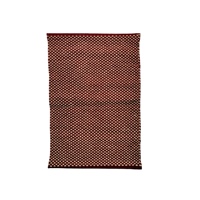 Tapis de sol moderne en coton tressé style bohème abstrait, tissé à la machine, antidérapant, adapté aux animaux domestiques, pour chambre et salon