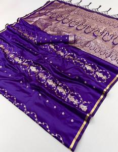 Indian Designer Pure silk Zari Tissue Handloom Silk With Weaving Border, Wedding Wear <b>Saree</b>, Designer Party Wear <b>Saree</b> - Product Image 3