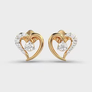 Heart Shape Luxury Moissanite Diamond <b>Earrings</b> for Women Certified Brilliant Round Cut Sustainable Fine Available For Sale - Product Image 2