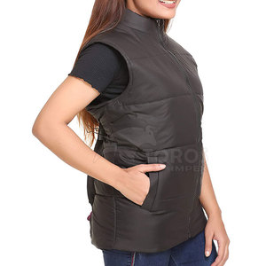 Chaleco de Mujer al por Mayor con Logotipo Personalizado, Hecho de Poliéster, Impermeable, para Uso en Exteriores, con Cuello Alto - Product Image 3
