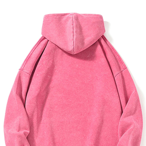 Sudadera con Capucha de Invierno para Hombre, Estilo Urbano Personalizado, Vintage, Bordada, Lisa, Oversize, Lavado Ácido, OEM, 100% Algodón - Product Image 3