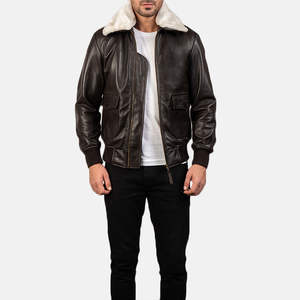 Blouson en cuir pour homme Clean Finish Premium, toucher doux, imperméable, écologique, style urbain décontracté pour l'hiver - Product Image 1