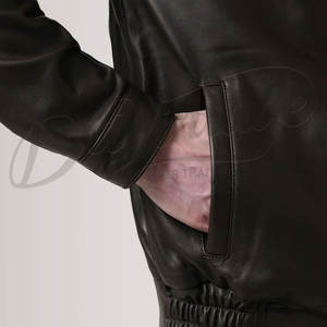 Chaqueta de Cuero Personalizada para Hombre, Dos Tonos Verde y Marrón, Cuello en V, Estilo Racer, Corte Ajustado, Piel de Oveja Auténtica, Chaqueta de Motociclista, Uso Casual - Product Image 1